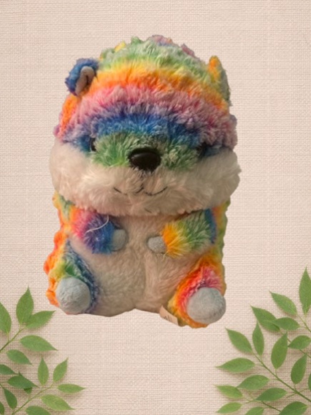 Rainbow Plush Hamster – Soft Multicolor Stuffed Toy (Item #K1-BB220)